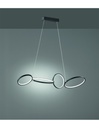 Sospensione Rondo 4 Cerchi Led Nero L110 cm Trio Lighting