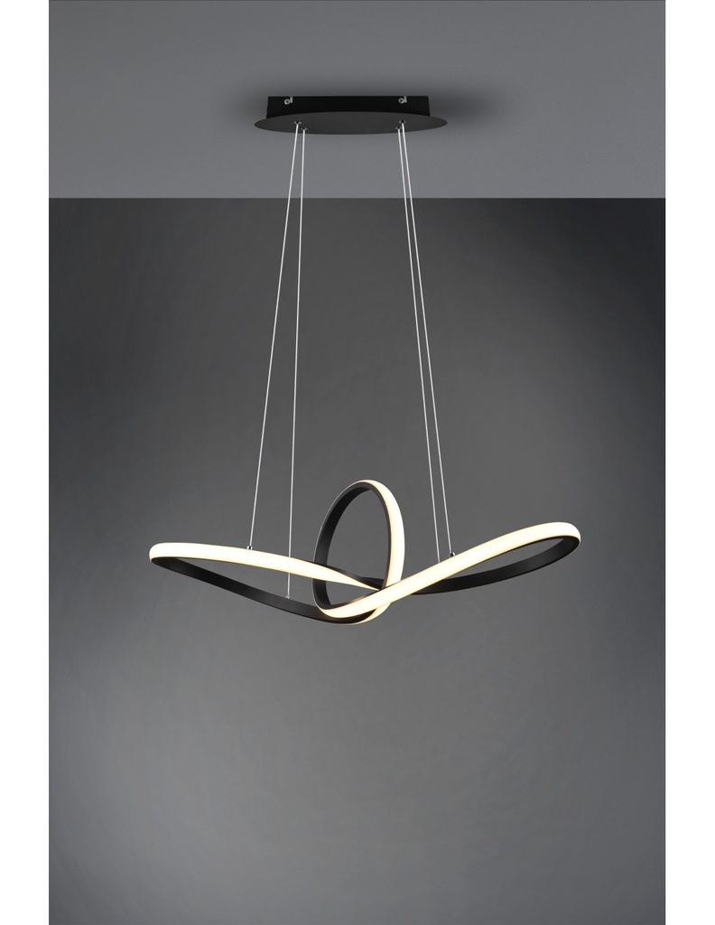Sospensione Sansa Led 28w Dimmerabile Nero L80 cm Trio Lighting
