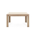 Tavolo da pranzo colore rovere inserto nero o bianco reversibile 138x80xh.74 cm