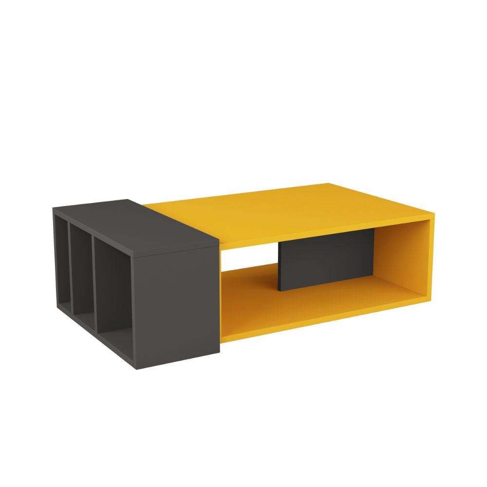 Tavolo da salotto Anita colore mostarda antracite