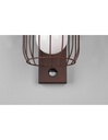 Applique Gabbia Ruggine 1xE27 Tuela IP44 Sensore Movimento Trio Lighting