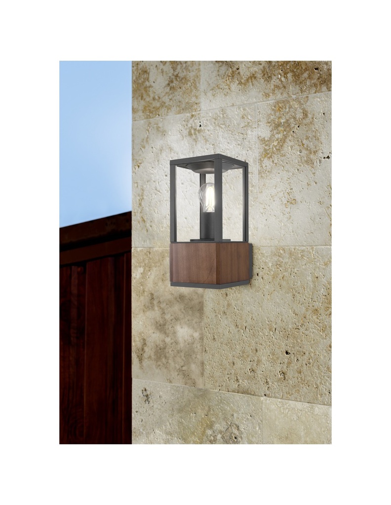 Applique Garonne Da Esterno IP44 1xE27 Legno Trio Lighting
