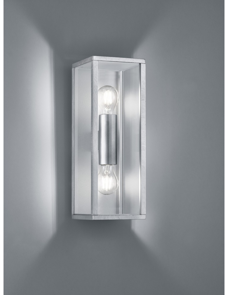 Applique Garonne per Veranda IP44 Zinco Doppia Luce Sopra e Sotto Trio Lighting