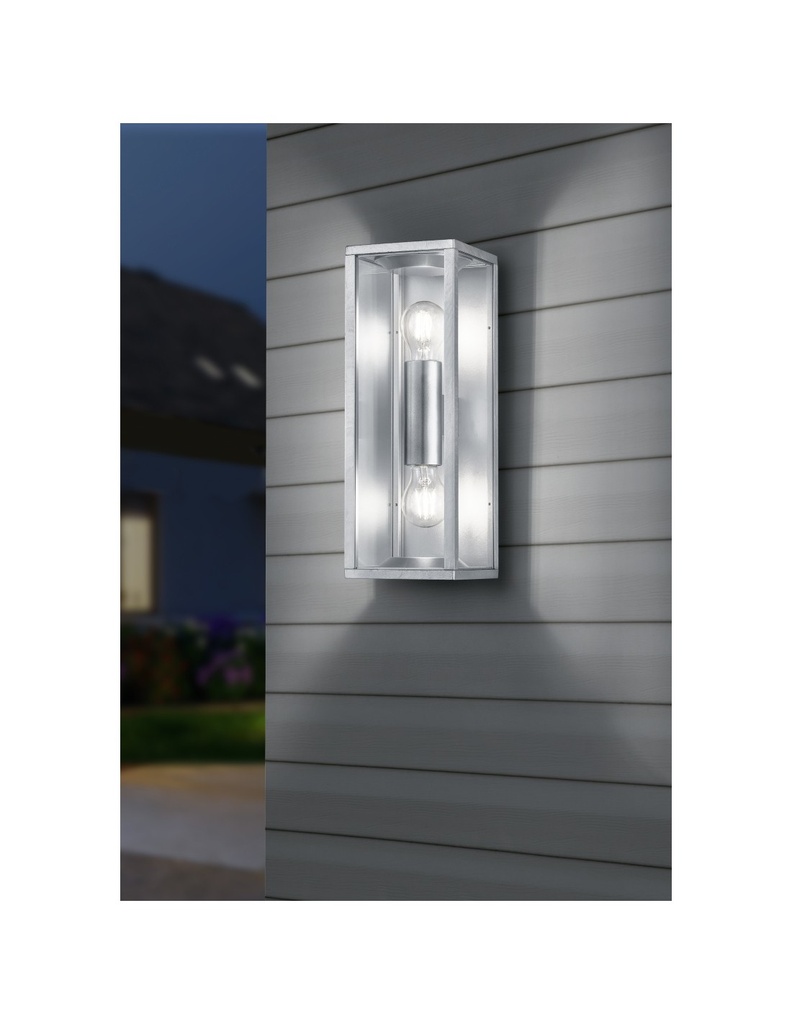 Applique Garonne per Veranda IP44 Zinco Doppia Luce Sopra e Sotto Trio Lighting