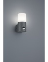 Applique Hoosic 1xE27 Antracite Con Sensore Movimento H17 cm IP44 Trio Lighting