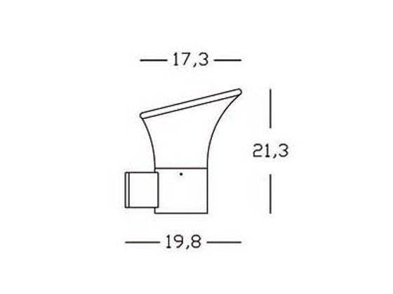Applique In Alto E27  linea belen  alluminio