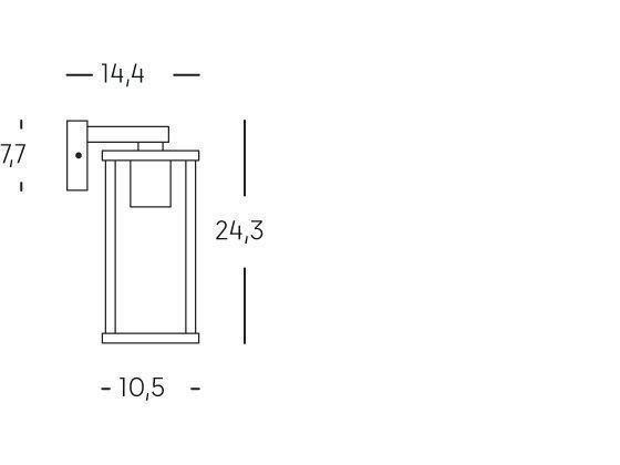 Applique In Basso E27  linea aurea  bianco