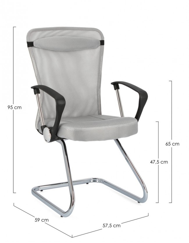 2x Poltrona Ufficio C-Br Kingston Grigio