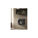 Biocamino design da parete bioetanolo nero 63 x 15.5 x 45 cm