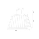 Cappa aspirante in acciaio inox brunito 110x37x72 cm