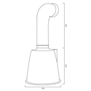 Cappa aspirante in acciaio inox brunito Ø49x40,5 cm