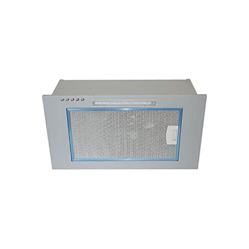 Cappa aspirante sottopensile in acciaio inox a parete con luce a led 52x28,3 cm