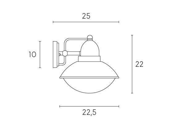 Applique in alluminio bianco con attacco E27