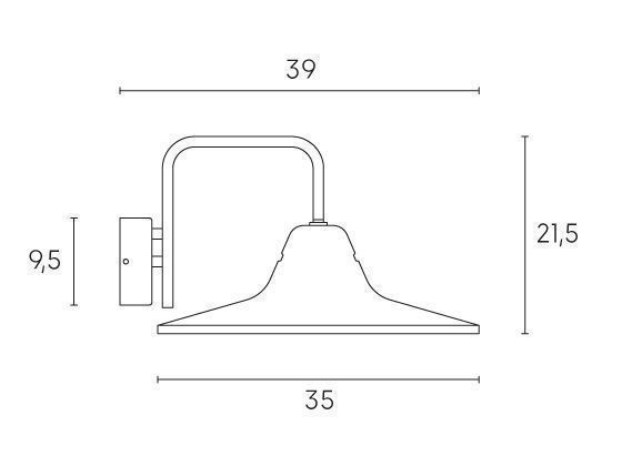 Applique In Basso E27  linea monet  bianco