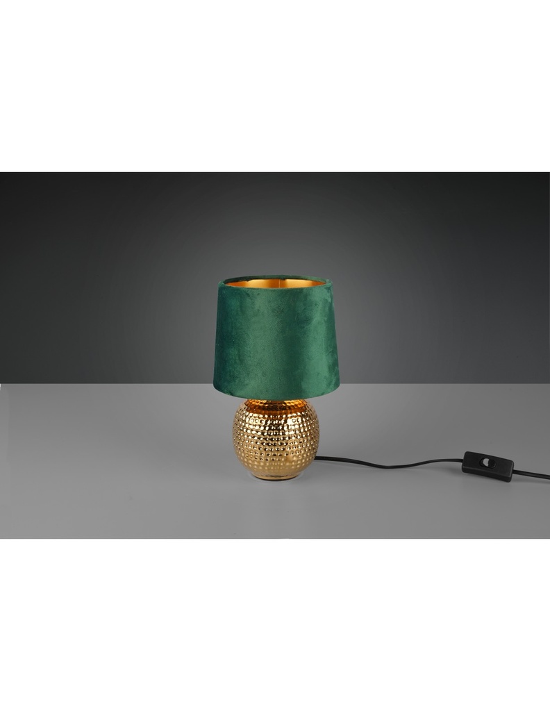 Lampada da Tavolo Sophia Oro Velluto Verde Ø16 cm