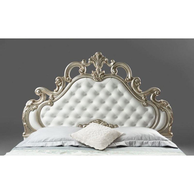 Letto Matrimoniale Barocco Bianco Contenitore Aleksandra - Dimensioni: 180 x 212 x 154 cm