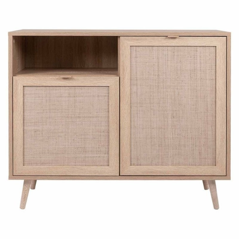 Madia con ante effetto vimini e vano a giorno BALI 101x40x h87 cm