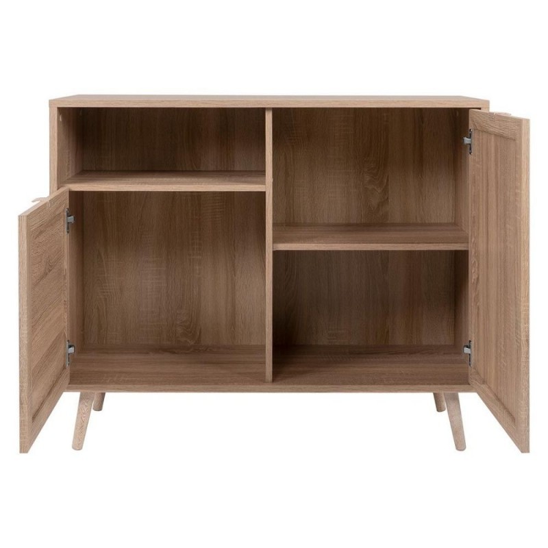 Madia con ante effetto vimini e vano a giorno BALI 101x40x h87 cm