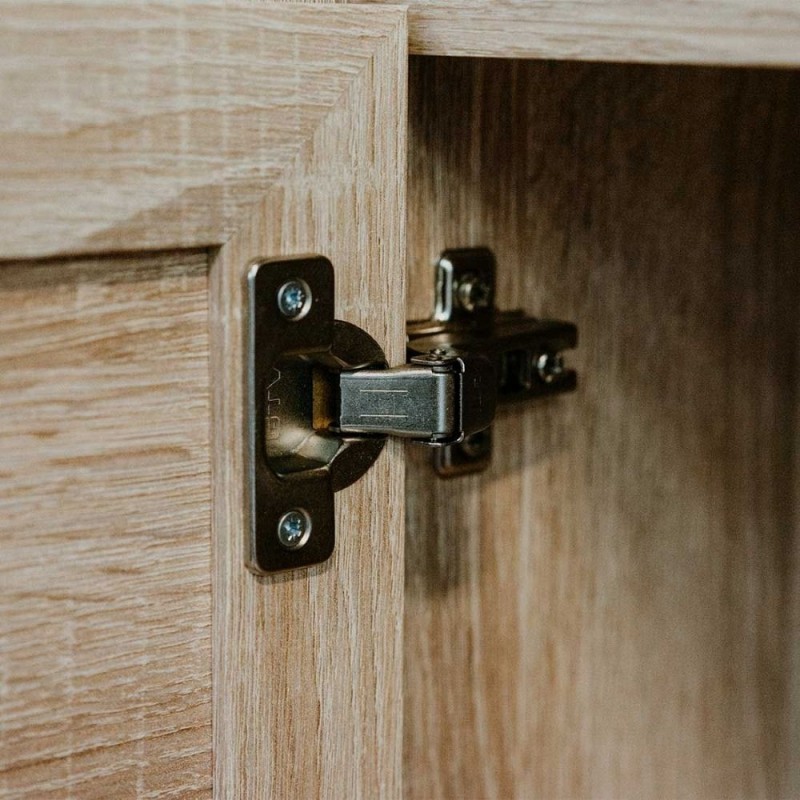 Madia con ante effetto vimini e vano a giorno BALI 101x40x h87 cm