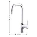 Miscelatore Lento cromo con termianale orientabile e cartuccia diametro 35 mm