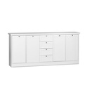 Mobile credenza 4 ante 4 cassetti colore bianco 200x40xh.90 cm