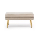 Panca Contenitore Beige con Piedi 79.5 x 37.5 x 42h