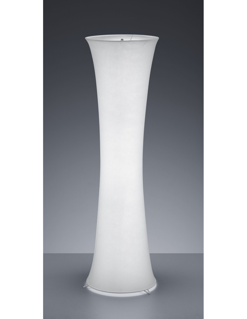 Piantana Cilindro Svasato Tessuto Bianco 2xE27