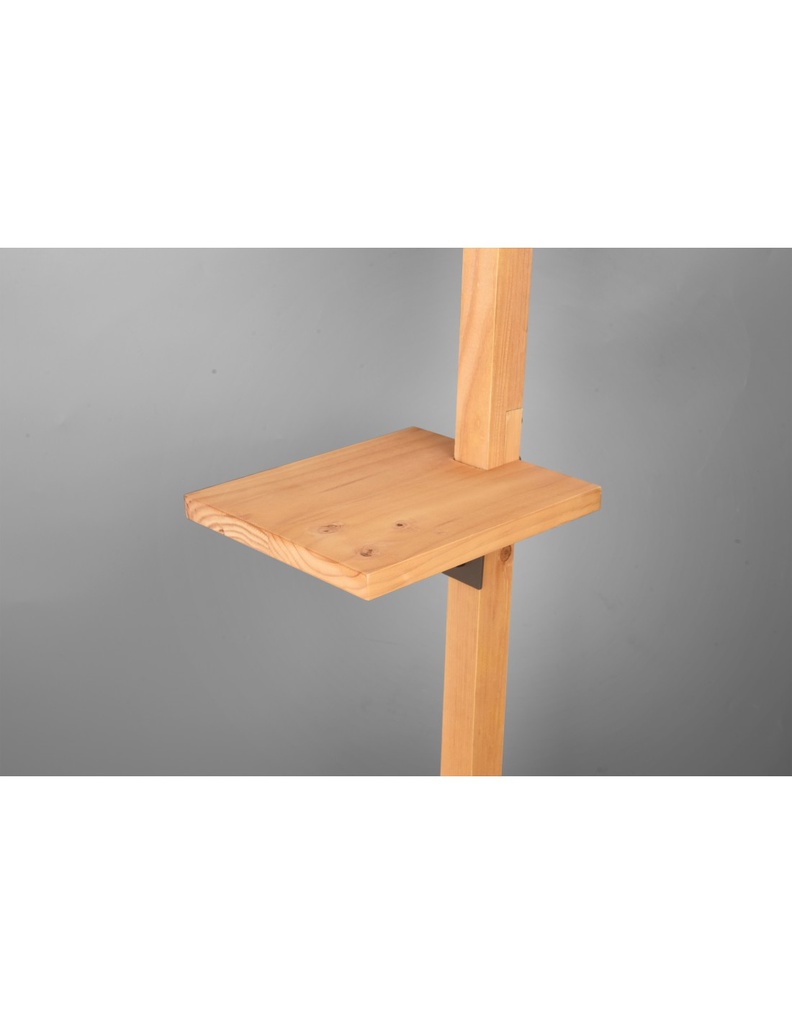 Piantana Vintage Mensole Legno Paralume Nichel