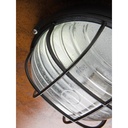 Plaf Picc.Gabbia - Plafoniera Industriale Ovale Bianca