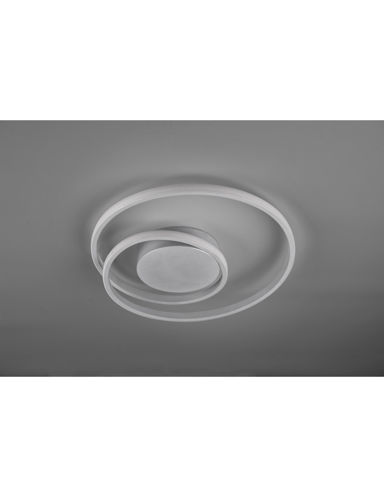 Plafoniera Alluminio Spirale Led 22w Dimmerabile Ø39 cm