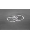 Plafoniera Doppio Cerchio Alluminio Led 25w Dimmerabile L50 cm