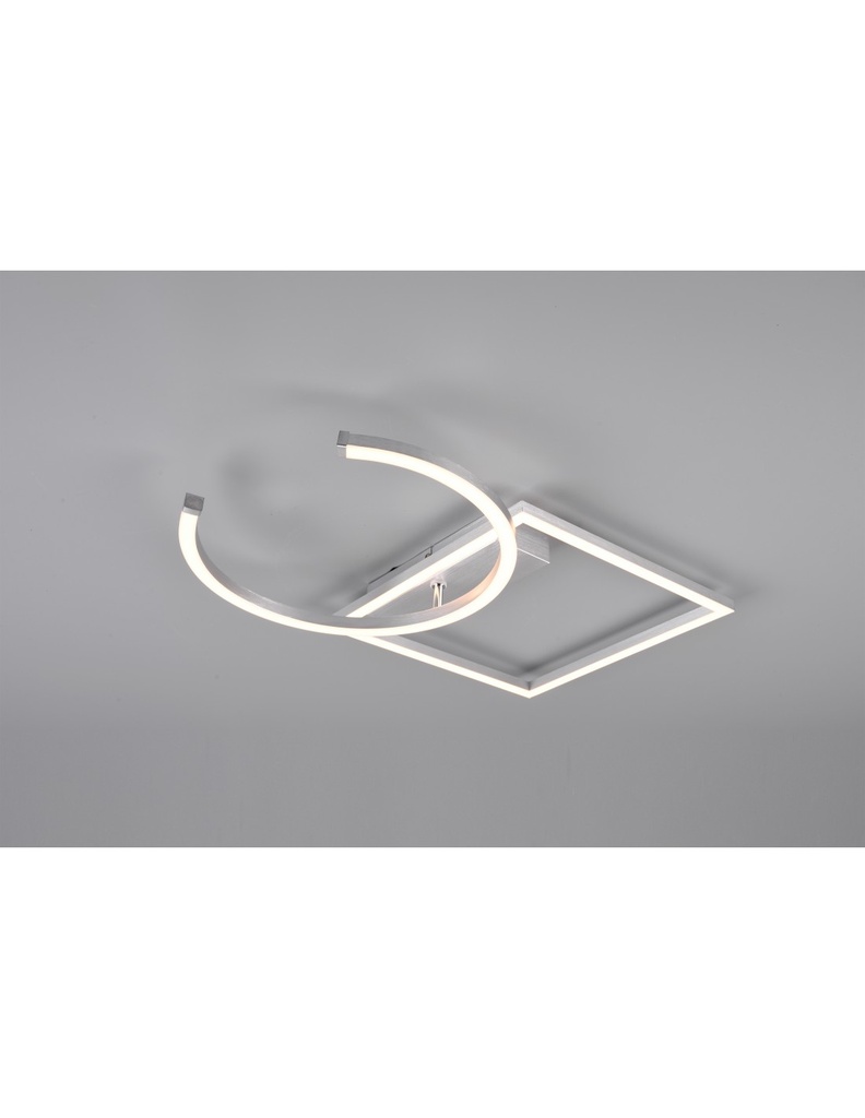 Plafoniera LED Nichel L42 cm Dimmerabile