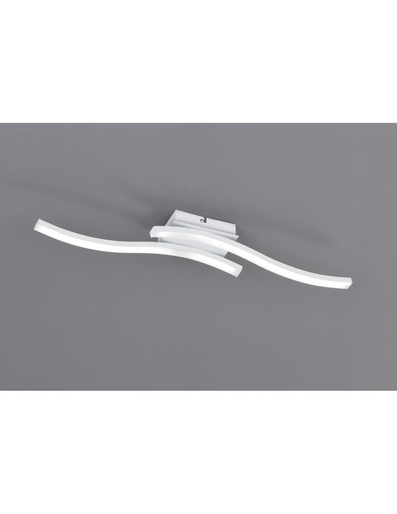 Plafoniera Moderna 2 Bacchette Led 4000K Route Bianco