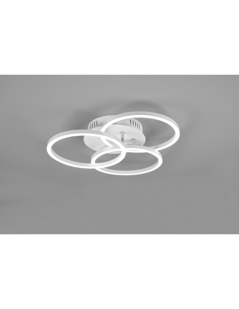 Plafoniera a 3 Cerchi Orientabili LED Dimmer Circle Bianco