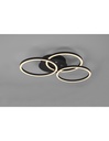 Plafoniera a 3 Cerchi Orientabili LED Dimmer Circle Nero