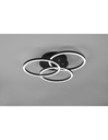 Plafoniera a 3 Cerchi Orientabili LED Dimmer Circle Nero
