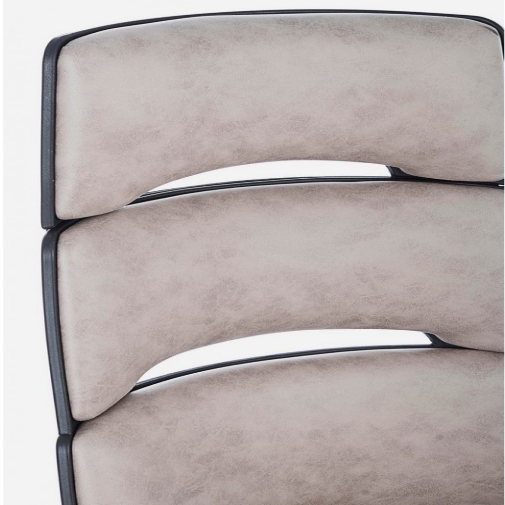Poltrona direzionale moderna da ufficio in tessuto grigio - 62x62,5x117,5/125,5 cm