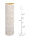 Portacandele P.Tealight 5P Icelyn Bianco-Oro