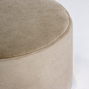 Pouf in velluto Tortora Lucilla, diametro 35x h40 cm