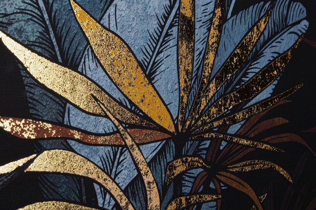 Quadro C-C Bold 919 122x82 - Opera d'arte straordinaria con applicazioni ad olio e fogli dorati