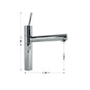Rubinetto miscelatore per lavabo cucina cromo h.30,5x20 cm