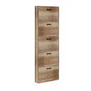 Scarpiera Slim 5 ribalte noce country legno nobilitato h.180x65x15 cm