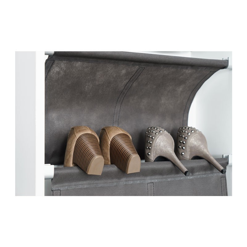 Scarpiera a specchio bianca 51x22xh.181 cm