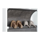 Scarpiera a specchio bianca 51x22xh.181 cm