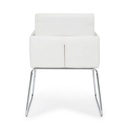 Sedia con braccioli in similpelle Bianco SIXTY 60x54x h80,5 cm