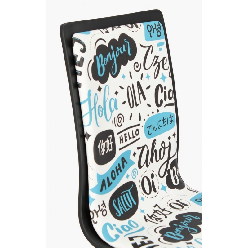 Sedia ufficio similpelle acciaio Young Hello 42,5 x 40 x 87 cm