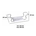 Sedile regolabile per vasca in acciaio verniciato bianco 19 x 26 x 65.5 cm