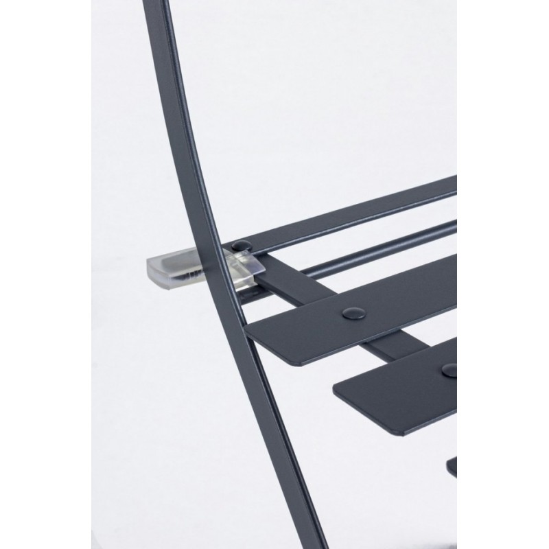 Set da giardino Bistrot antracite con tavolo e sedie