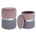 Set due pouf moderni apribili grigio rosa grigio - Comodi e versatili