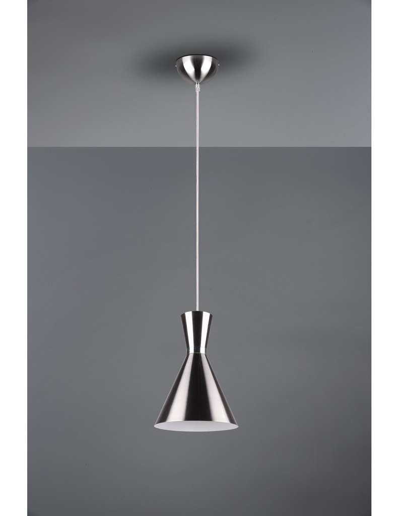 Sospensione doppio cono in nichel opaco Enzo per illuminare la tua isola